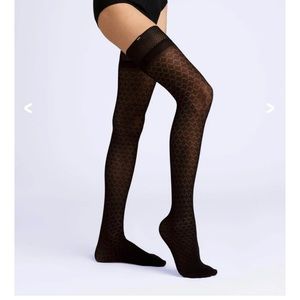 Sheertex Latticed Semi-Opaque Thigh Highs